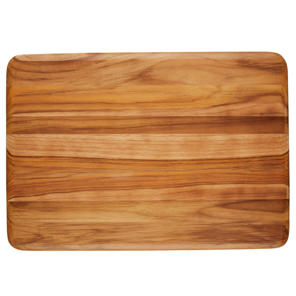 Anolon Pantryware Reversible Teak Wooden Cutting Board, 20 Inch X 14